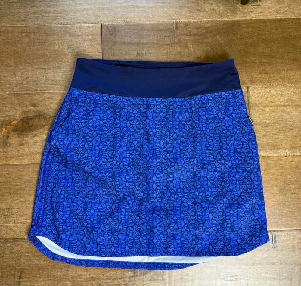 Patagonia Bree Printed Skort Size S Blue Geometric